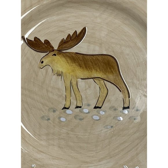Home‎ Northwoods Collection Salad Plate 6055021 Moose  8" Snowflake - Picture 9 of 10